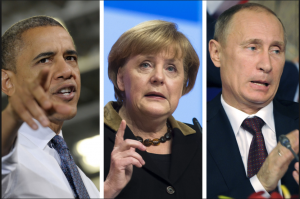 Obama, Merkel, Putin