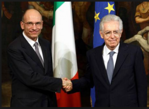 Enrico Letta e Mario Monti