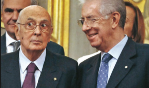 Giorgio Napolitano con Mario Monti