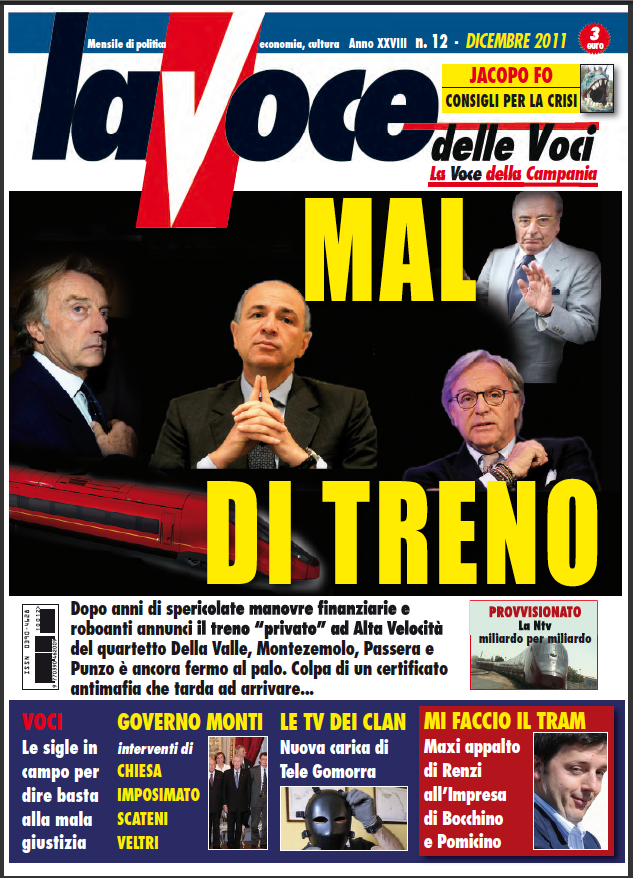 La copertina della Voce di dicembre 2011
